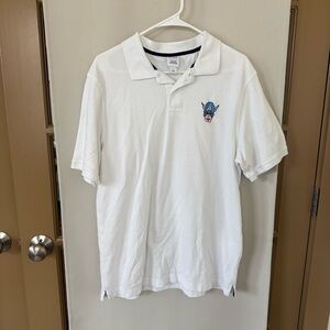Marvel Amazon‎ Basics Men’s Medium White Short Sleeve Polo Shirt